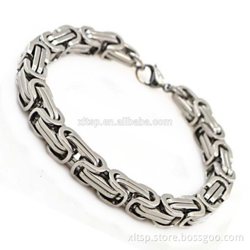 Classic Designs 316 Stainless Steel Byzantium Chain Mens Biker Bicycle Motorcycle Chain Bracelet